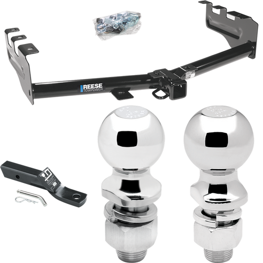 Fits 2007-2013 GMC Sierra 1500 Trailer Hitch Tow PKG w/ Ball Mount w/ 2" Drop + 2" Ball + 2-5/16" Ball By Reese Towpower