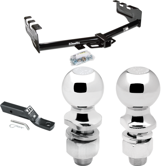 Fits 1999-2004 GMC Sierra 2500 Trailer Hitch Tow PKG w/ Ball Mount w/ 2" Drop + 2" Ball + 2-5/16" Ball By Draw-Tite