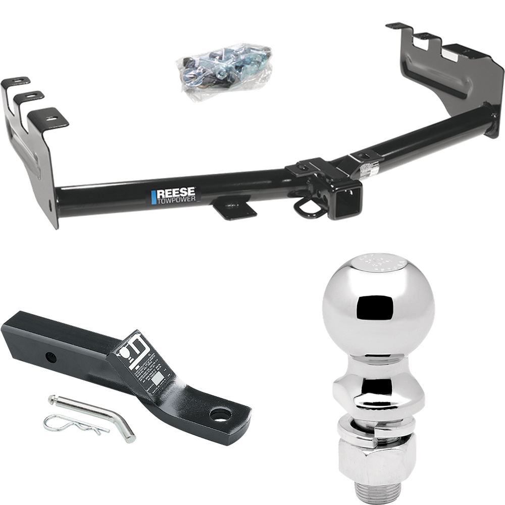 Fits 2005-2007 GMC Sierra 1500 HD Trailer Hitch Tow PKG w/ Ball Mount w/ 2" Drop + 2-5/16" Ball (For (Classic) Models) By Reese Towpower