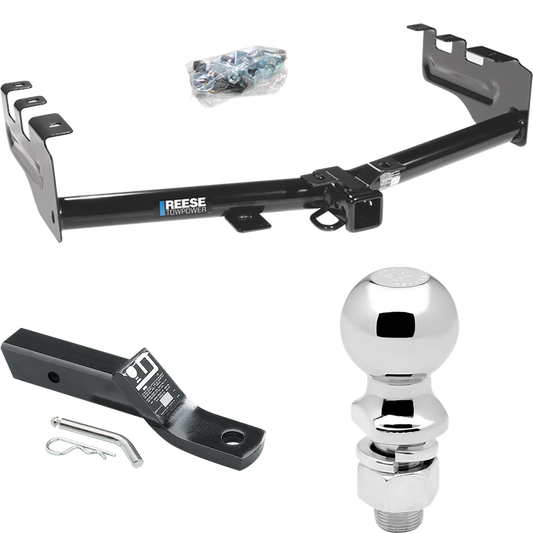 Fits 2005-2007 GMC Sierra 1500 HD Trailer Hitch Tow PKG w/ Ball Mount w/ 2" Drop + 2-5/16" Ball (For (Classic) Models) By Reese Towpower