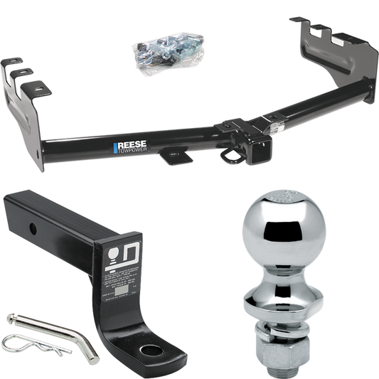 Fits 1999-2002 Chevrolet Silverado 1500 Trailer Hitch Tow PKG w/ Ball Mount w/ 4" Drop + 1-7/8" Ball By Reese Towpower