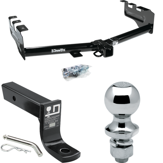 Fits 2007-2013 Chevrolet Silverado 1500 Trailer Hitch Tow PKG w/ Ball Mount w/ 4" Drop + 1-7/8" Ball By Draw-Tite