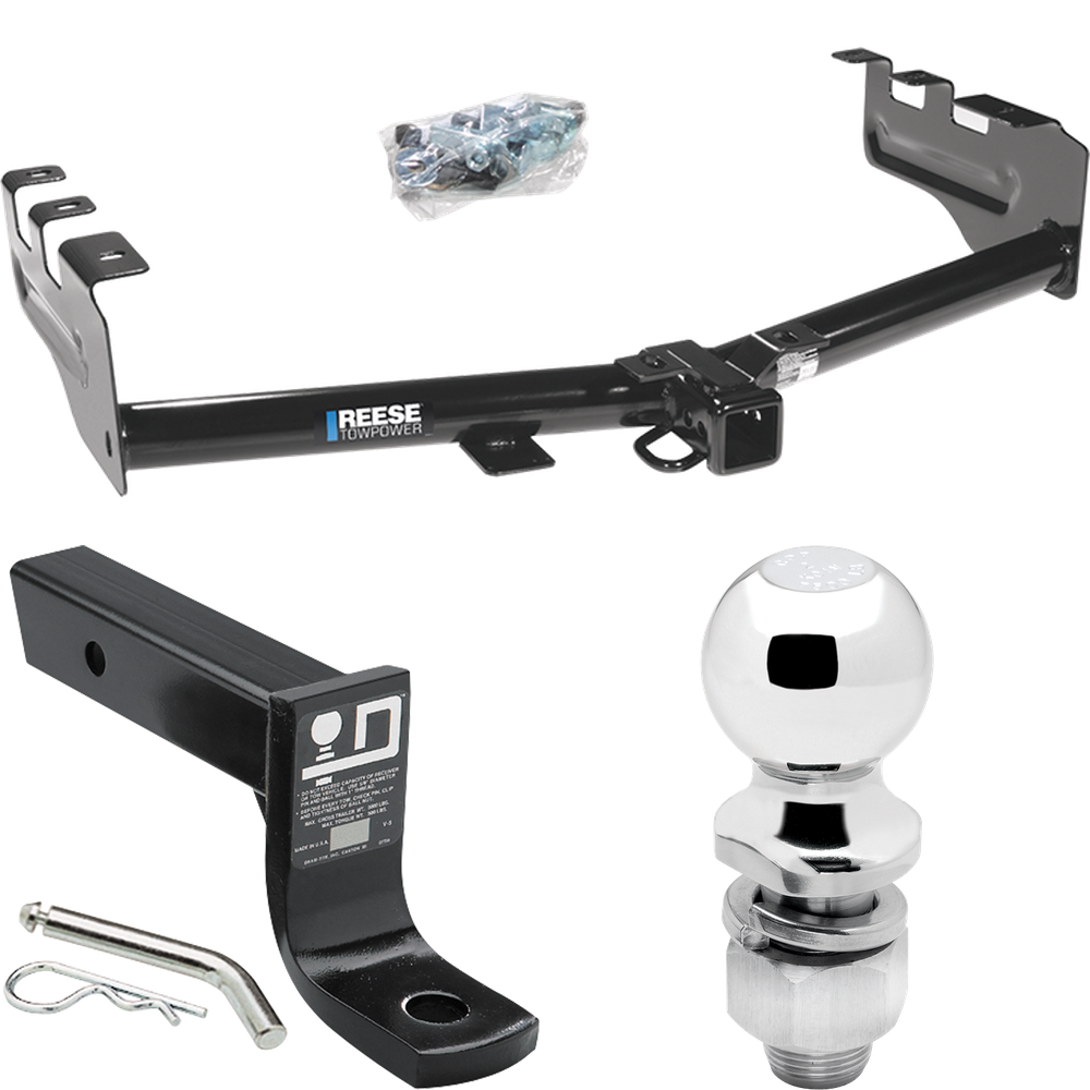 Fits 2005-2007 GMC Sierra 1500 HD Trailer Hitch Tow PKG w/ Ball Mount w/ 4" Drop + 2" Ball (For (Classic) Models) By Reese Towpower