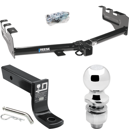 Fits 2005-2007 GMC Sierra 1500 HD Trailer Hitch Tow PKG w/ Ball Mount w/ 4" Drop + 2" Ball (For (Classic) Models) By Reese Towpower