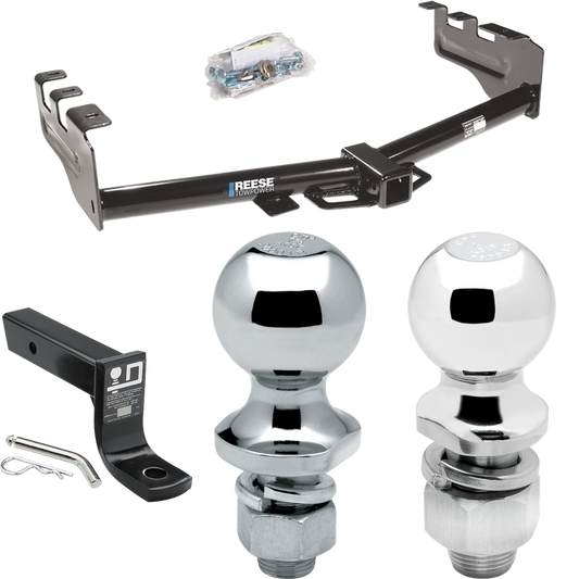 Fits 2007-2013 GMC Sierra 1500 Trailer Hitch Tow PKG w/ Ball Mount w/ 4" Drop + 2" Ball + 1-7/8" Ball By Reese Towpower