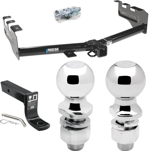 Fits 1999-2004 GMC Sierra 2500 Trailer Hitch Tow PKG w/ Ball Mount w/ 4" Drop + 2" Ball + 2-5/16" Ball By Reese Towpower