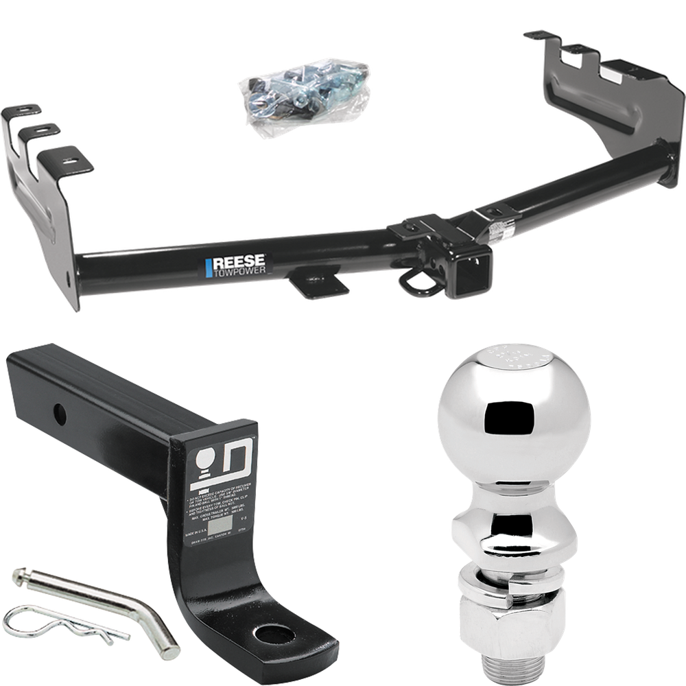 Fits 2001-2003 GMC Sierra 1500 HD Trailer Hitch Tow PKG w/ Ball Mount w/ 4" Drop + 2-5/16" Ball By Reese Towpower