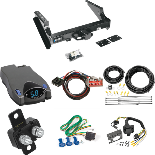 Fits 2008-2020 Ford F-250 Super Duty Trailer Hitch Tow PKG w/ Tekonsha Prodigy P2 Brake Control + Plug & Play BC Adapter + 7-Way RV Wiring (Excludes: Cab & Chassis Models) By Reese Towpower