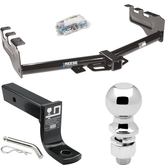 Fits 2001-2003 GMC Sierra 1500 HD Trailer Hitch Tow PKG w/ Ball Mount w/ 4" Drop + 2-5/16" Ball By Reese Towpower