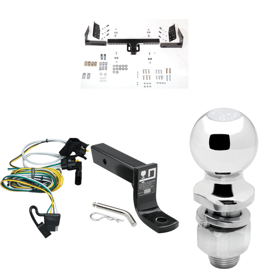 Se adapta al paquete de remolque con enganche para remolque Ford Ranger 2000-2003 con cableado plano de 4 + soporte de bola con caída de 4" + bola de 2" (excluye: modelos Flareside o con fascia trasera) de Reese Towpower