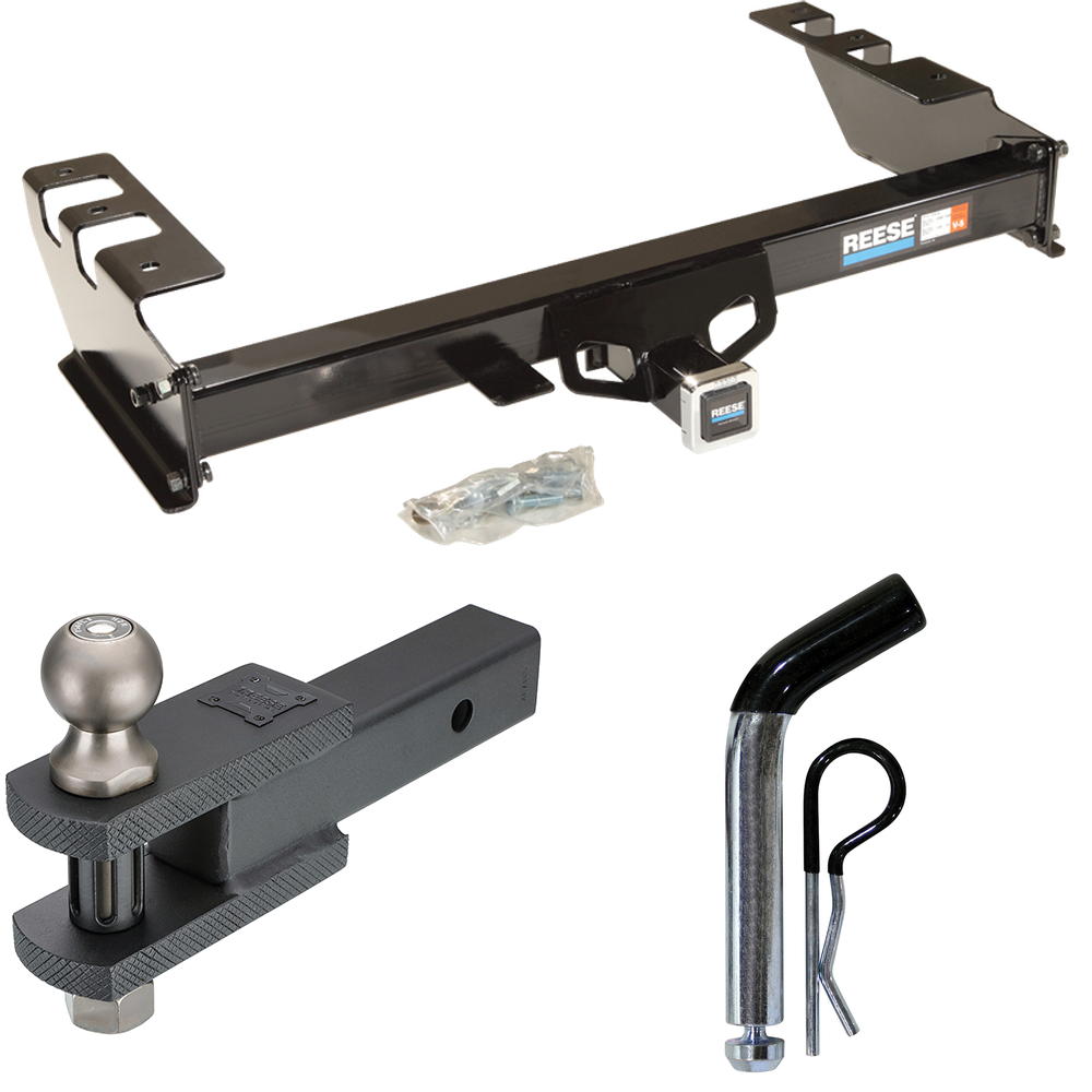 Fits 2001-2003 Chevrolet Silverado 1500 HD Trailer Hitch Tow PKG w/ Clevis Hitch Ball Mount w/ 2" Ball + Pin/Clip By Reese Towpower