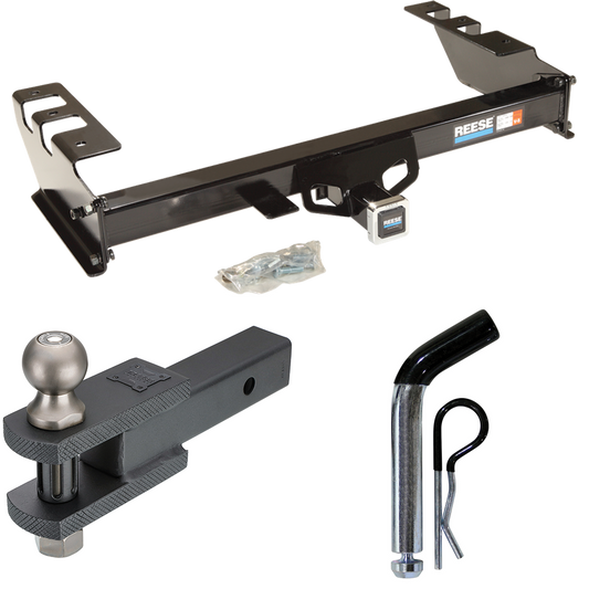 Fits 2001-2003 Chevrolet Silverado 1500 HD Trailer Hitch Tow PKG w/ Clevis Hitch Ball Mount w/ 2" Ball + Pin/Clip By Reese Towpower