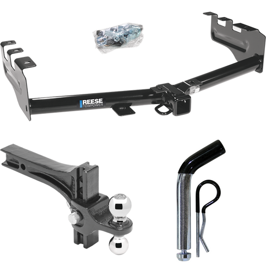 Fits 2003-2007 Chevrolet Silverado 1500 Trailer Hitch Tow PKG w/ Dual Adjustable Drop Rise Ball Ball Mount 2" & 2-5/16" Trailer Balls + Pin/Clip (For (Classic) Models) By Reese Towpower