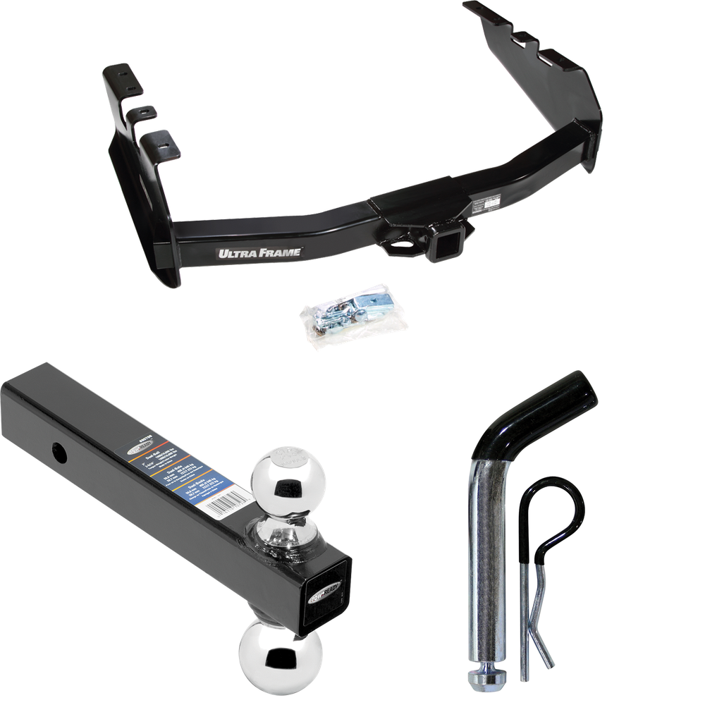 Fits 2005-2007 Chevrolet Silverado 1500 HD Trailer Hitch Tow PKG w/ Dual Ball Ball Mount 2" & 2-5/16" Trailer Balls + Pin/Clip (For (Classic) Models) By Draw-Tite