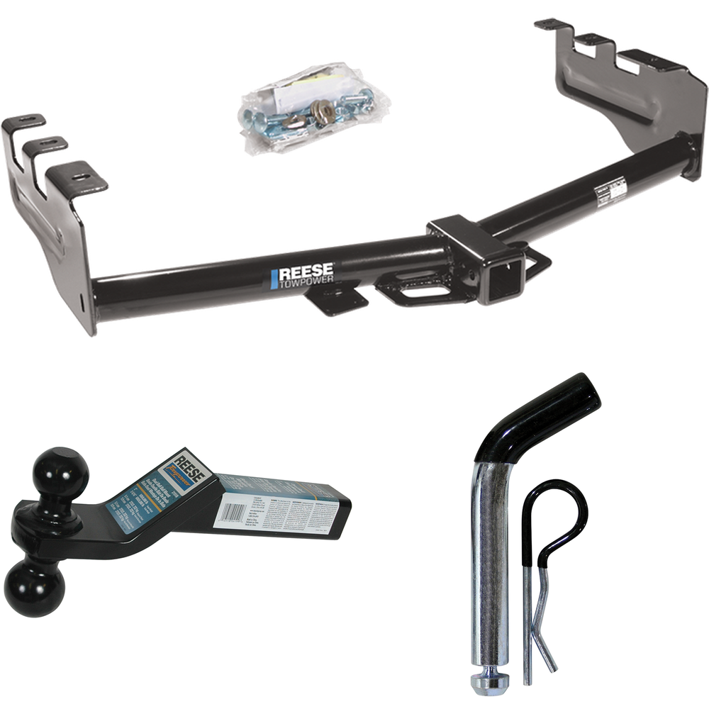 Fits 2001-2003 Chevrolet Silverado 1500 HD Trailer Hitch Tow PKG w/ Dual Ball Ball Mount 2" & 2-5/16" Trailer Balls + Pin/Clip By Reese Towpower