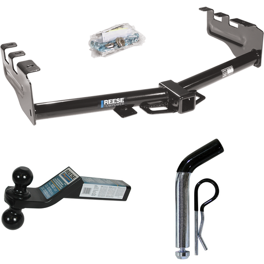 Fits 2001-2003 Chevrolet Silverado 1500 HD Trailer Hitch Tow PKG w/ Dual Ball Ball Mount 2" & 2-5/16" Trailer Balls + Pin/Clip By Reese Towpower