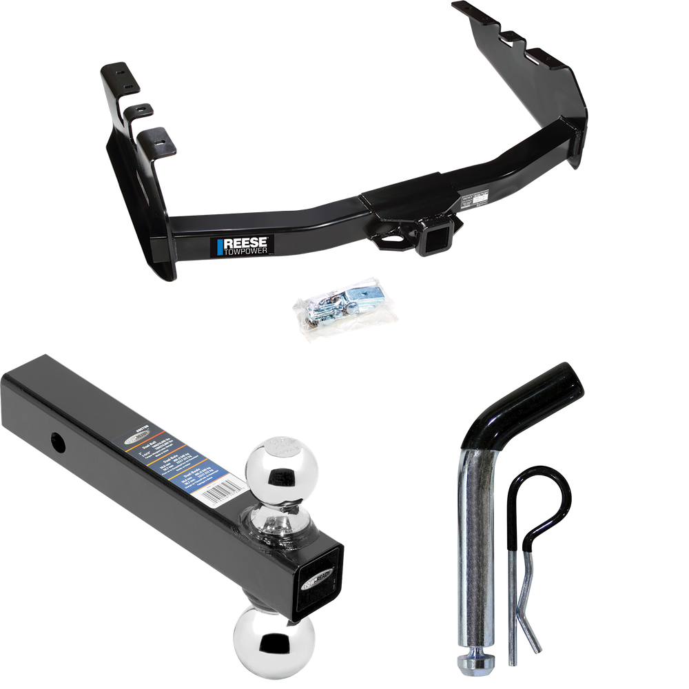 Fits 1999-2004 Chevrolet Silverado 2500 Trailer Hitch Tow PKG w/ Dual Ball Ball Mount 2" & 2-5/16" Trailer Balls + Pin/Clip By Reese Towpower