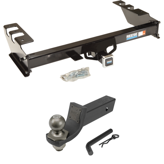 Fits 2005-2007 GMC Sierra 1500 HD Trailer Hitch Tow PKG + Interlock Tactical Starter Kit w/ 2" Drop & 2" Ball By Reese Towpower