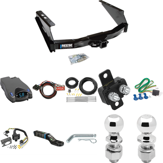 Fits 2002-2004 Ford F-250 Super Duty Trailer Hitch Tow PKG w/ Tekonsha Prodigy P2 Brake Control + Plug & Play BC Adapter + 7-Way RV Wiring + 2" & 2-5/16" Ball & Drop Mount (Excludes: Cab & Chassis Models) By Reese Towpower