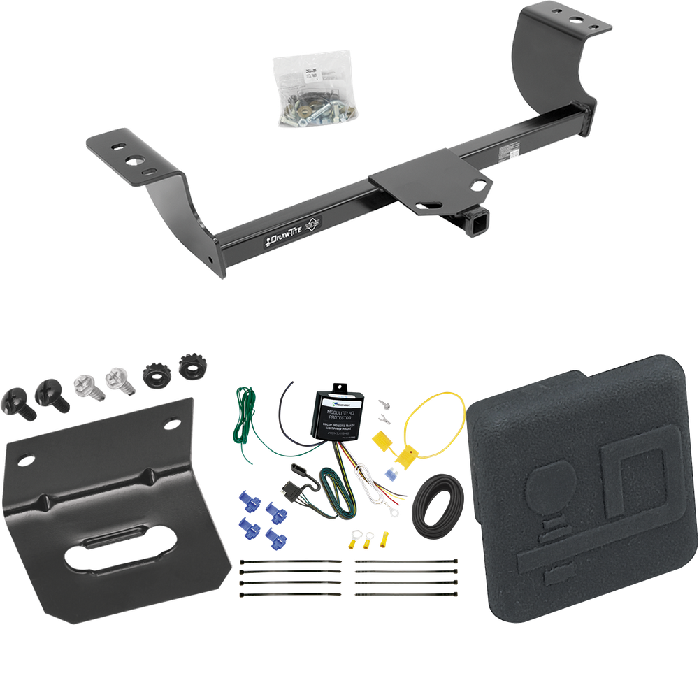 Se adapta al paquete de enganche de remolque Dodge Magnum 2005-2008 con arnés de cableado plano de 4 + cubierta de enganche de Draw-Tite