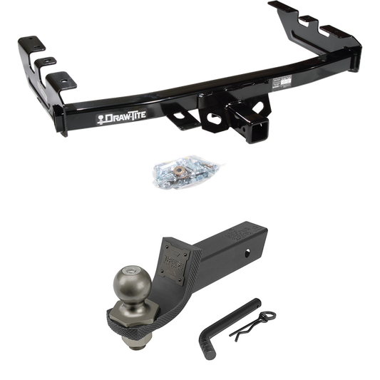 Fits 2001-2003 Chevrolet Silverado 1500 HD Trailer Hitch Tow PKG + Interlock Tactical Starter Kit w/ 2" Drop & 2" Ball By Draw-Tite