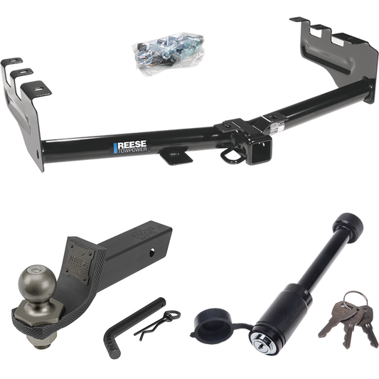 Fits 1999-2002 Chevrolet Silverado 1500 Trailer Hitch Tow PKG + Interlock Tactical Starter Kit w/ 2" Drop & 2" Ball + Tactical Dogbone Lock By Reese Towpower