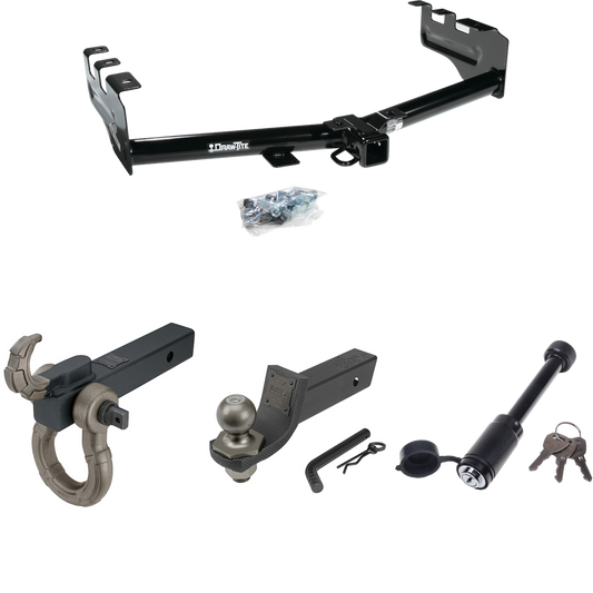 Fits 2005-2007 Chevrolet Silverado 1500 HD Trailer Hitch Tow PKG + Interlock Tactical Starter Kit w/ 2" Drop & 2" Ball + Tactical Hook & Shackle Mount + Tactical Dogbone Lock (For (Classic) Models) By Draw-Tite