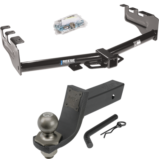 Fits 2001-2003 Chevrolet Silverado 1500 HD Trailer Hitch Tow PKG + Interlock Tactical Starter Kit w/ 3-1/4" Drop & 2" Ball By Reese Towpower