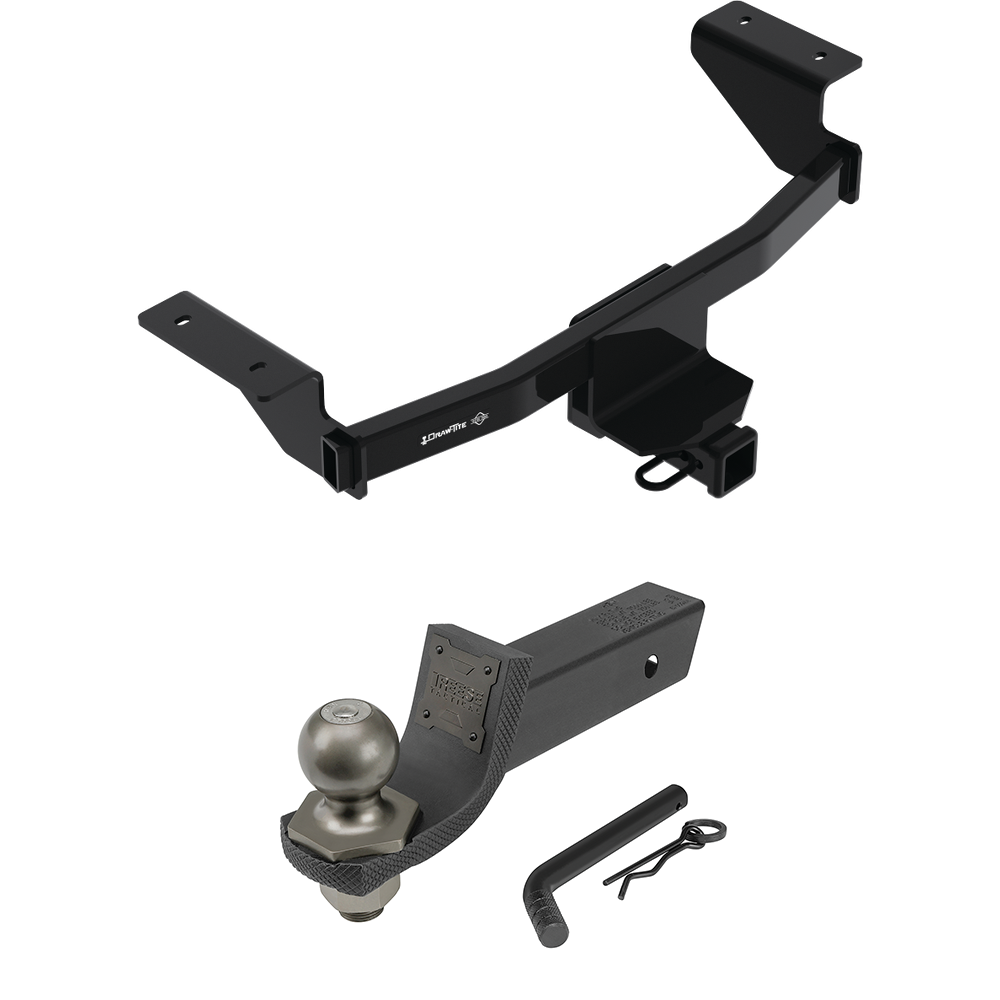 Fits 2021-2023 Ford Mustang Mach-E Trailer Hitch Tow PKG + Interlock Tactical Starter Kit w/ 2" Drop & 2" Ball By Draw-Tite