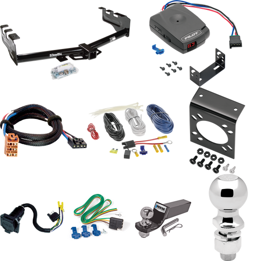 Se adapta al paquete de enganche de remolque GMC Sierra 1500 HD 2005-2007 con control de freno piloto serie Pro + adaptador BC Plug &amp; Play + cableado RV de 7 vías + soporte de bola y caída de 2" y 2-5/16" (para (Classic) Modelos) Por Draw-Tite