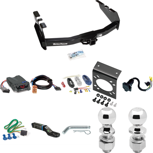 Fits 2003-2007 Chevrolet Silverado 1500 Trailer Hitch Tow PKG w/ Tekonsha BRAKE-EVN Brake Control + Plug & Play BC Adapter + 7-Way RV Wiring + 2" & 2-5/16" Ball & Drop Mount (For (Classic) Models) By Draw-Tite