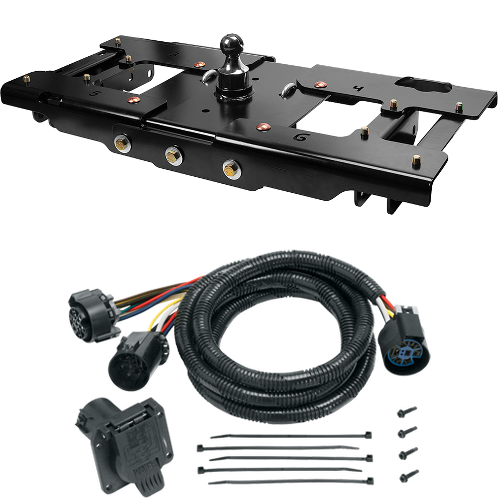 Se adapta al sistema de enganche de cuello de cisne debajo de la cama Ford F-350 Super Duty Hide-A-Goose 2017-2023 + cableado de 7 vías en la cama (excluye: cabina y chasis, sin modelos de sistema Puck de fábrica) de Draw-Tite