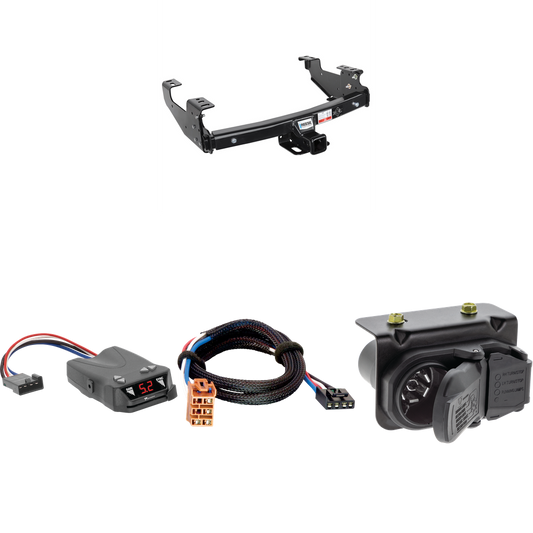 Fits 2007-2007 GMC Sierra 2500 HD Trailer Hitch Tow PKG w/ Tekonsha Brakeman IV Brake Control + Plug & Play BC Adapter + 7-Way RV Wiring (For (Classic) Models) By Reese Towpower