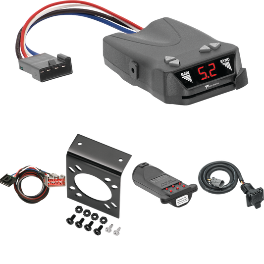 Se adapta al cableado de RV de 7 vías Ford F-250 Super Duty 1999-2001 + control de frenos Tekonsha Brakeman IV + adaptador BC Plug &amp; Play + probador de 7 vías y emulador de remolque (para modelos con 4 planos de fábrica) de Tekonsha