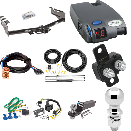 Fits 2003-2007 Chevrolet Silverado 1500 Trailer Hitch Tow PKG w/ Tekonsha Primus IQ Brake Control + Plug & Play BC Adapter + 7-Way RV Wiring + 2" & 2-5/16" Ball & Drop Mount (For (Classic) Models) By Reese Towpower