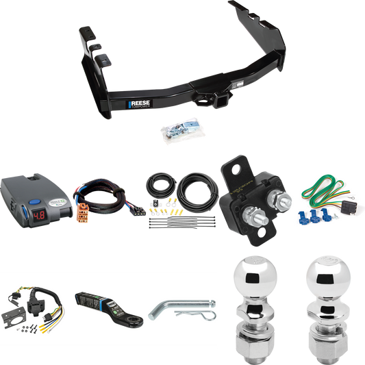 Fits 2003-2007 Chevrolet Silverado 1500 Trailer Hitch Tow PKG w/ Tekonsha Primus IQ Brake Control + Plug & Play BC Adapter + 7-Way RV Wiring + 2" & 2-5/16" Ball & Drop Mount (For (Classic) Models) By Reese Towpower