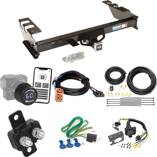 Fits 2005-2007 Chevrolet Silverado 1500 HD Trailer Hitch Tow PKG w/ Tekonsha Prodigy iD Bluetooth Wireless Brake Control + Plug & Play BC Adapter + 7-Way RV Wiring By Reese Towpower