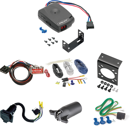 Fits 2008-2020 Ford F-350 Super Duty 7-Way RV Wiring + Pro Series Pilot Brake Control + Plug & Play BC Adapter + 7-Way to 4-Way Adapter By Reese Towpower