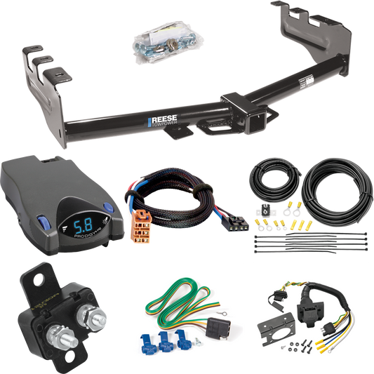 Se adapta al paquete de enganche de remolque GMC Sierra 1500 2003-2007 con control de freno Tekonsha Prodigy P2 + adaptador BC Plug &amp; Play + cableado RV de 7 vías (para modelos (clásicos)) de Reese Towpower