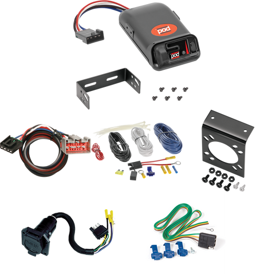 Fits 1999-2004 Ford F-350 Super Duty 7-Way RV Wiring + Pro Series POD Brake Control + Plug & Play BC Adapter By Reese Towpower