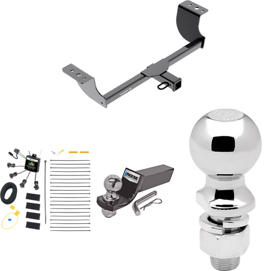 Fits 2005-2008 Dodge Magnum Trailer Hitch Tow PKG w/ 4-Flat Zero Contact "No Splice" Wiring + Starter Kit Ball Mount w/ 2" Drop & 2" Ball + 2-5/16" Ball By Draw-Tite