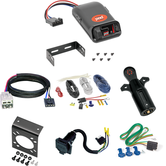 Fits 2005-2007 Ford F-550 Super Duty 7-Way RV Wiring + Pro Series POD Brake Control + Plug & Play BC Adapter + 7-Way Tester By Reese Towpower