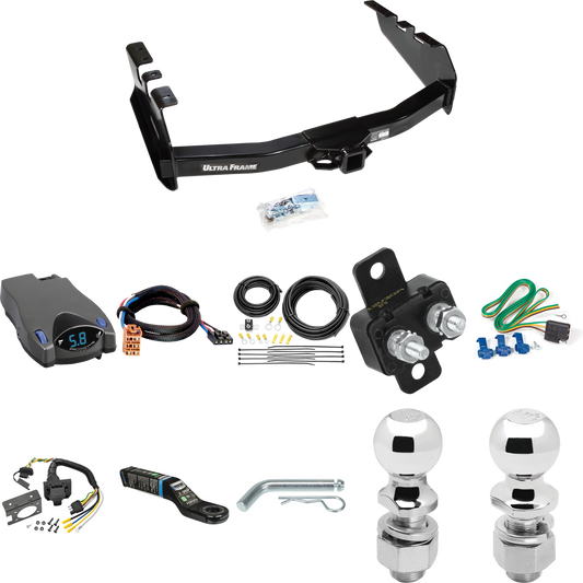 Se adapta al paquete de enganche de remolque Chevrolet Silverado 1500 HD 2003-2003 con control de freno Tekonsha Prodigy P2 + adaptador BC Plug &amp; Play + cableado RV de 7 vías + soporte de bola y caída de 2" y 2-5/16" de Draw-Tite