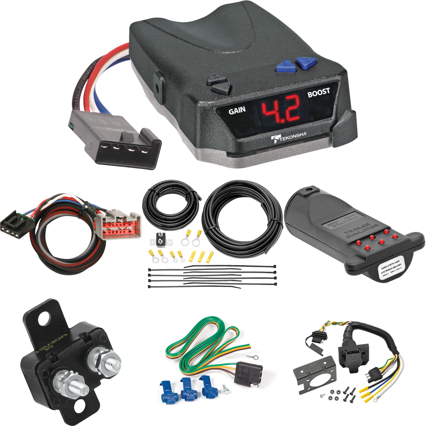 Fits 2008-2020 Ford F-350 Super Duty 7-Way RV Wiring + Tekonsha BRAKE-EVN Brake Control + Plug & Play BC Adapter + 7-Way Tester and Trailer Emulator By Reese Towpower