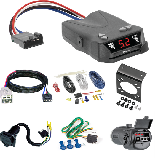 Fits 2005-2007 Ford F-250 Super Duty 7-Way RV Wiring + Tekonsha Brakeman IV Brake Control + Plug & Play BC Adapter + 2 in 1 Tester & 7-Way to 4-Way Adapter By Reese Towpower