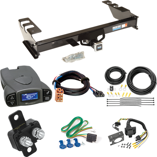 Fits 2003-2007 GMC Sierra 1500 Trailer Hitch Tow PKG w/ Tekonsha Prodigy P3 Brake Control + Plug & Play BC Adapter + 7-Way RV Wiring (For (Classic) Models) By Reese Towpower