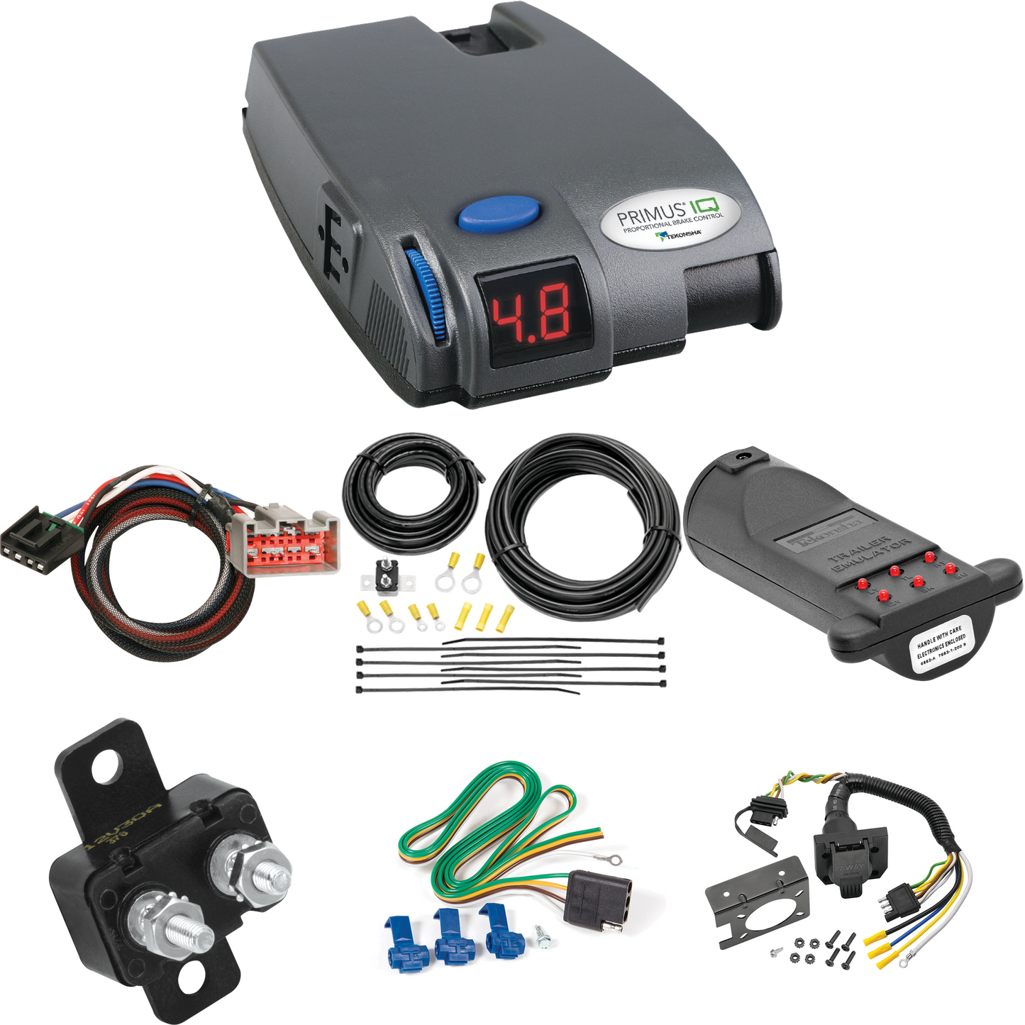 Fits 1999-2004 Ford F-350 Super Duty 7-Way RV Wiring + Tekonsha Primus IQ Brake Control + Plug & Play BC Adapter + 7-Way Tester and Trailer Emulator By Reese Towpower