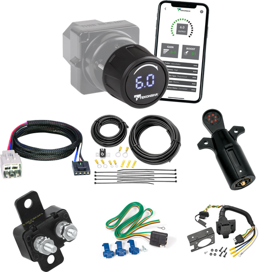 Fits 2005-2007 Ford F-550 Super Duty 7-Way RV Wiring + Tekonsha Prodigy iD Bluetooth Wireless Brake Control + Plug & Play BC Adapter + 7-Way Tester By Reese Towpower