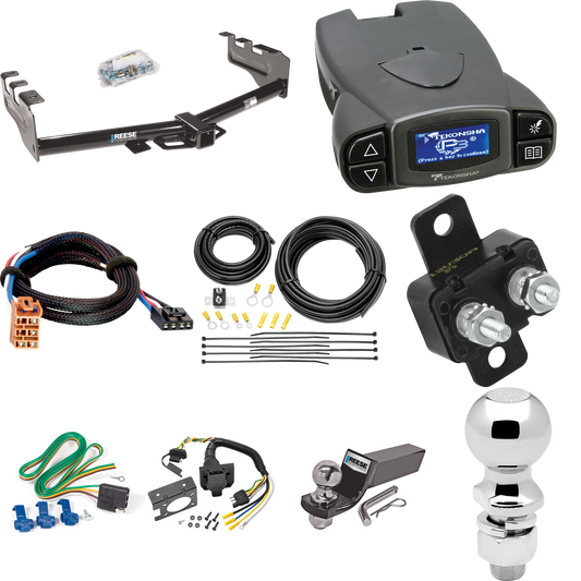 Fits 2003-2003 Chevrolet Silverado 1500 HD Trailer Hitch Tow PKG w/ Tekonsha Prodigy P3 Brake Control + Plug & Play BC Adapter + 7-Way RV Wiring + 2" & 2-5/16" Ball & Drop Mount By Reese Towpower