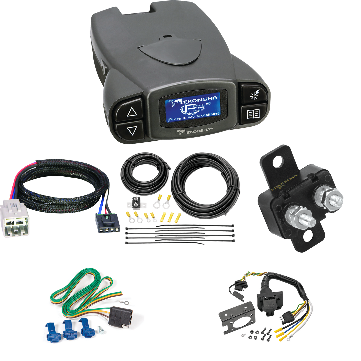 Fits 2005-2007 Ford F-250 Super Duty 7-Way RV Wiring + Tekonsha Prodigy P3 Brake Control + Plug & Play BC Adapter By Reese Towpower